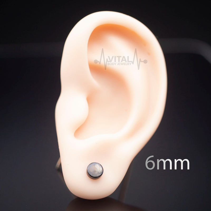 16G PVD coated surgical steel fake plugs with a stylish nail design, offering the illusion of larger gauges without stretching.