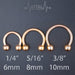 16G Septum Ring, Horseshoe, Curved Barbell, Circular Bent with Balls Ends in Gold, Rainbow, Rose Gold, Black and Silver Colors