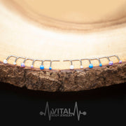20G and 18G surgical steel L-bend nose ring with 2mm and 3mm opal gems for secure and stylish wear