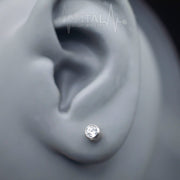 20G Surgical Steel Stud Earrings in Silver and Gold Color - Vital Body Jewelry