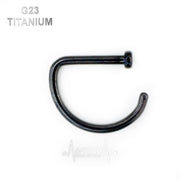 20G titanium open nose ring with adjustable half hoop design for customizable fit and stylish wear.