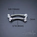 16G Titanium Eyebrow Ring, Internally Threaded, Curbed Barbell with Gem Ends - Vital Body Jewelry