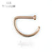 Titanium Open Nose Ring, Adjustable, Easy To Fit Disk End, Comfortable, Half Hoop
