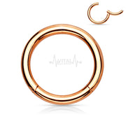Titanium • Nose Ring, 18G, Septum Ring, Earring, Seamless, Segment Hinged Hoop • Vital Body Jewelry