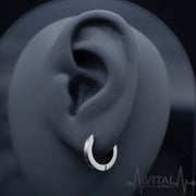 Pair of Surgical Steel Dome Hoop Mens Earrings in Black, Silver, Gold and Rainbow, Huggies