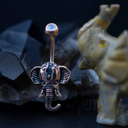Elephant Surgical Steel Belly Rings in Rose Gold, Gold and Silver Color - Vital Body Jewelry