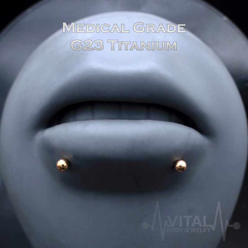 16G Implant Grade Titanium Labrets - Internally Threaded PVD Multicolored Coated - for Chin, Monroe, Ear Cartilage, and More