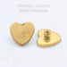 14G titanium dermal anchor top in heart shape with PVD coated gold finish, designed for a comfortable and stylish look.