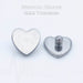 14G titanium dermal anchor top in heart shape with PVD coating for a stunning gold finish, designed for comfortable wear and irritation-free experience.