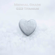 Heart Shape 14G Titanium Dermal Anchor Tops, PVD Coated in Gold - Vital Body Jewelry