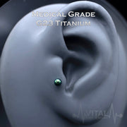 16G Implant Grade Titanium Labrets - Internally Threaded PVD Multicolored Coated - for Chin, Monroe, Ear Cartilage, and More