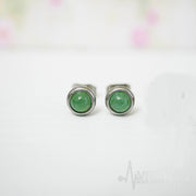 20G surgical steel stud earrings with turquoise, amethyst, jade, and tiger's eye semi-precious stones for a unique and elegant look