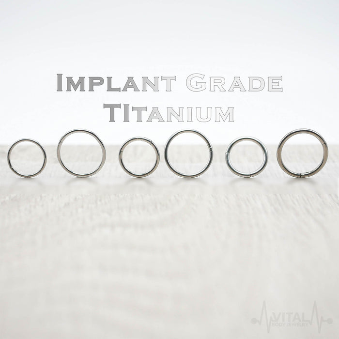 18G titanium hinged segment nose ring with sleek silver finish for effortless wear and minimalistic style