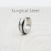 20G surgical steel hoop earrings with beveled edges for a stylish and comfortable look, available in gold, black, silver, and rose gold.