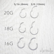 18G titanium hinged segment nose ring designed for effortless wear with sleek and minimalist finish for any occasion