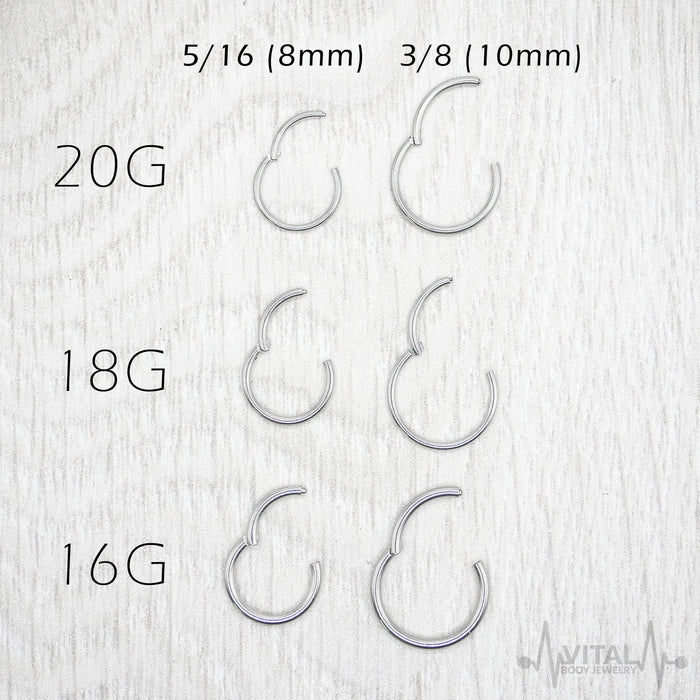 18G titanium hinged segment nose ring designed for effortless wear with sleek and minimalist finish for any occasion