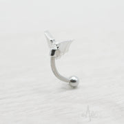 16G Bat Eyebrow Ring - Surgical Steel barbell, Daith Earring, Daith Piercing, Rook Earring, Rook Piercing, Curved Barbell 8mm