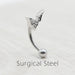 16G Bat Eyebrow Ring - Surgical Steel barbell, Daith Earring, Daith Piercing, Rook Earring, Rook Piercing, Curved Barbell 8mm
