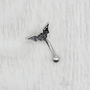 16G Bat Eyebrow Ring - Surgical Steel barbell, Daith Earring, Daith Piercing, Rook Earring, Rook Piercing, Curved Barbell 8mm