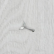 16G Bat Eyebrow Ring - Surgical Steel barbell, Daith Earring, Daith Piercing, Rook Earring, Rook Piercing, Curved Barbell 8mm