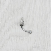 16G Bat Eyebrow Ring - Surgical Steel barbell, Daith Earring, Daith Piercing, Rook Earring, Rook Piercing, Curved Barbell 8mm