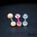 14G Bio Flex/Acrylic tongue barbell with a 6mm ball, flexible design in pink for comfort and ease during healing