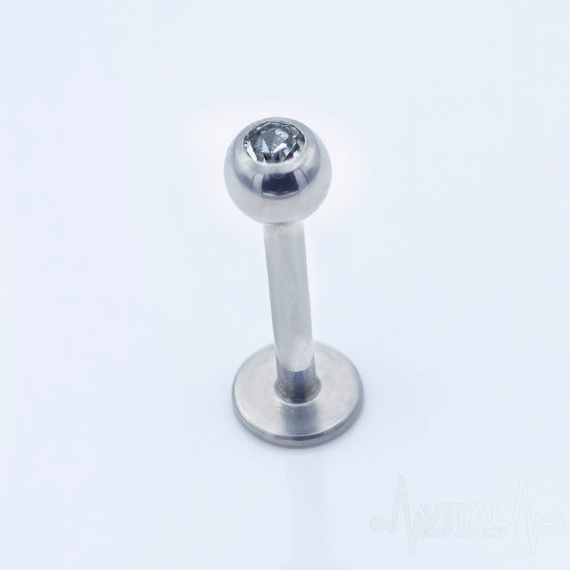 16G Surgical Steel Labrets with Jeweled Ball For Ear Cartilage, Labret, Monroe