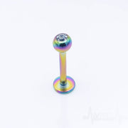 16G Surgical Steel Labrets with Jeweled Ball For Ear Cartilage, Labret, Monroe