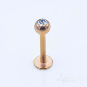 16G Surgical Steel Labrets with Jeweled Ball For Ear Cartilage, Labret, Monroe
