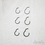 20G 18G 16G 14G Black Titanium Clicker Hinged Segment Nose Ring Septum Daith Hoop