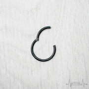 20G 18G 16G 14G Black Titanium Clicker Hinged Segment Nose Ring Septum Daith Hoop