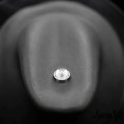 14G Retainer Tongue barbell, Acrylic and Flexible with Half Ball in Pink, Clear and Flesh colors