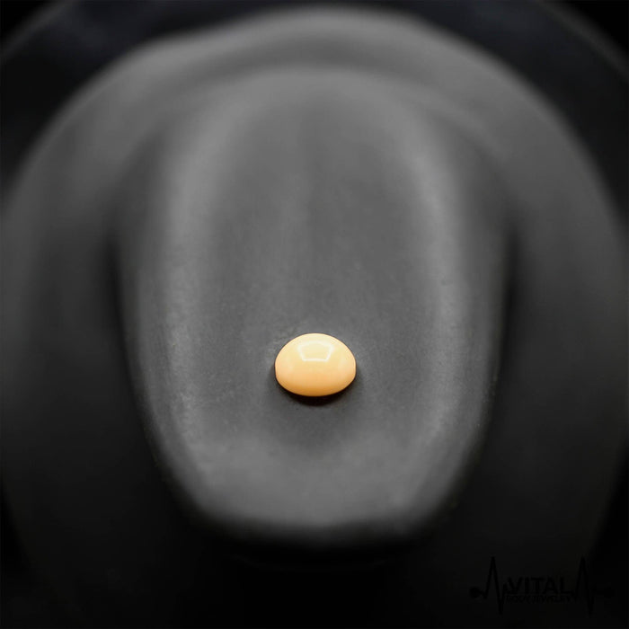 14G Retainer Tongue barbell, Acrylic and Flexible with Half Ball in Pink, Clear and Flesh colors