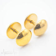 Pair of Surgical Steel Dome Fake Plugs, Surgical Steel, Multiple Colors: Black, Gold, Rainbow, Blue, Purple, Rose Gold