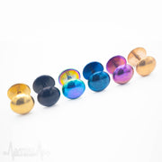 16G surgical steel dome fake plugs in multiple colors, featuring an 8mm ball size, hypoallergenic design for comfortable wear