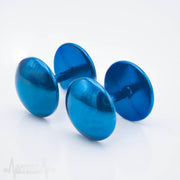 Pair of Surgical Steel Dome Fake Plugs, Surgical Steel, Multiple Colors: Black, Gold, Rainbow, Blue, Purple, Rose Gold