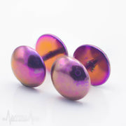 Pair of Surgical Steel Dome Fake Plugs, Surgical Steel, Multiple Colors: Black, Gold, Rainbow, Blue, Purple, Rose Gold